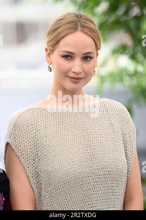 Cannes, Frankreich. 21. Mai 2023. Cannes, Frankreich. 21. Mai 2023 Jennifer Lawrence bei der Fotoaufzeichnung für Brot und Rosen, Teil des Filmfestivals 76. in Cannes, Palais des Festival. Kredit: Doug Peters/Alamy Live News Stockfoto