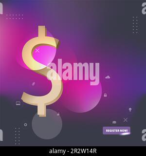 Moderne und trendige Illustration – Social-Media-Flyer-Layout Stockfoto