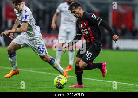 Mailand, Italien. 20. Mai 2023. Brahim Diaz vom AC Mailand in Aktion während des Fußballspiels der Serie A 2022/23 zwischen dem AC Mailand und der UC Sampdoria im San Siro Stadium. Endstand: Milan 5:1 Sampodria Credit: SOPA Images Limited/Alamy Live News Stockfoto