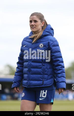 London, Großbritannien. 21. Mai 2023. London, Mai 21. 2023: Maren Mjelde (18 Chelsea) beim Barclays FA Womens Super League-Spiel zwischen Chelsea und Arsenal in Kingsmeadow, London, England. (Pedro Soares/SPP) Kredit: SPP Sport Press Photo. Alamy Live News Stockfoto