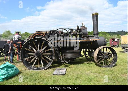 Ein Triebwerk am Horsted Keynes Bahnhof. Stockfoto