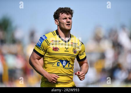 Castleford, England - 21. Mai 2023 - George Lawler von Castleford Tigers. Rugby League Betfred Challenge Cup, Castleford Tigers vs Hull FC im MEND-A-Hose Stadium, Castleford, Großbritannien Kredit: Dean Williams/Alamy Live News Stockfoto