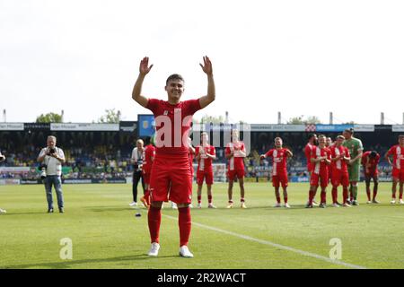 WAALWIJK - Manfred Ugalde vom FC Twente während des niederländischen Premier-League-Spiels zwischen RKC Waalwijk und FC Twente am 21. Mai 2023 im Mandemakers Stadium in Waalwijk, Niederlande. ANP BART STOUTJESDYK Stockfoto