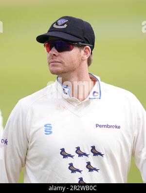 Steve Smith von Sussex am 4. Tag des Spiels LV= Insurance County Championship auf dem Central County Ground, Hove, 1. Foto: Sonntag, 21. Mai 2023. Ausgabedatum: Foto: Sonntag, 21. Mai 2023. Stockfoto