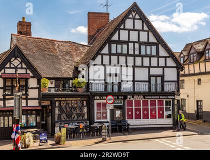 Ye Olde Anchor Inn & Flava Restaurant in Upton auf der Severn, Worcestershire. Stockfoto