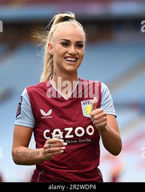 Birmingham, Großbritannien. 21. Mai 2023 Alisha Lehmann von Aston Villa während des Women's Super League-Spiels zwischen Aston Villa und Liverpool im Villa Park in Birmingham am 21. Mai 2023. Dieses Bild darf nur zu redaktionellen Zwecken verwendet werden. Nur redaktionelle Verwendung. Kredit: Ashley Crowden/Alamy Live News Stockfoto