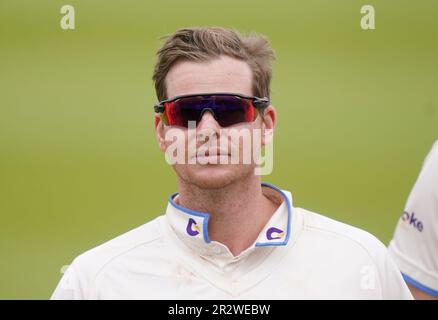 Steve Smith von Sussex am 4. Tag des Spiels LV= Insurance County Championship auf dem Central County Ground, Hove, 1. Foto: Sonntag, 21. Mai 2023. Ausgabedatum: Foto: Sonntag, 21. Mai 2023. Stockfoto