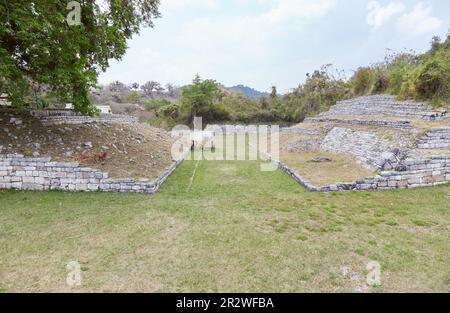 Die überblickten Maya-Ruinen von Chinkultic in der Nähe des Nationalparks Montebello Lakes in Chiapas Stockfoto