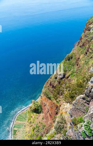 Cabo Gyro, die zweithöchste Klippe der Welt (580 Meter). madeira, portugal Stockfoto