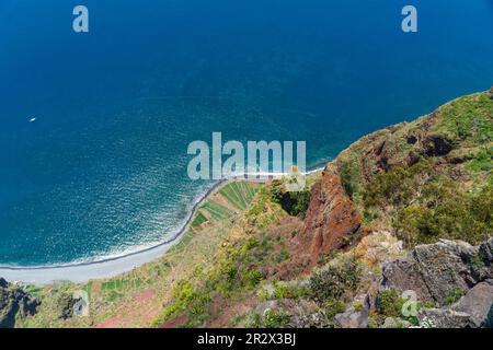 Cabo Gyro, die zweithöchste Klippe der Welt (580 Meter). madeira, portugal Stockfoto