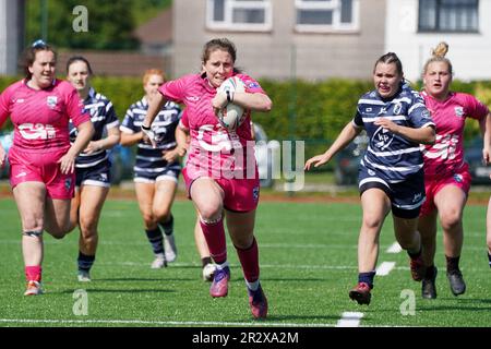 Ffion Jones von Cardiff Dämonen während des Spiels des Betfred Challenge Cup an den Spielfeldern der Cardiff University. 21. Mai 2023 Credit Alamy Live / Penallta Photographics Stockfoto