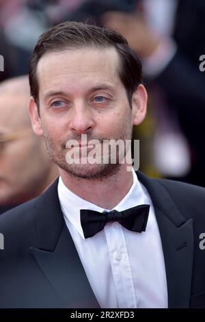 Cannes, Frankreich. 20. Mai 2023. CANNES, FRANKREICH - 20. MAI: Tobey MaguireBesuchen Sie den roten Teppich „Killers of the Flower Moon“ während des 76. Jährlichen Filmfestivals in Cannes am 20. Mai 2023 im Palais des Festivals in Cannes, Frankreich. Kredit: dpa/Alamy Live News Stockfoto