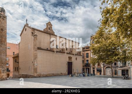 Katholische Kirche Santo Cristo de la Sangre (Església del Sant Crist de la Sang) Plaza del Rey in der Stadt Tarragona, Katalonien, Spanien, Europa. Stockfoto