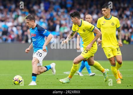 Neapel, Italien. 21. Mai 2023. Neapel, Italien, 21. 2023. Mai Piotr Zielinski (20 Neapel) während des Spiels der Serie A zwischen SSC Napoli und dem FC Internazionale Milano im Diego Armando Maradona Stadium in Neapel, Italien. (Foto Mosca/SPP) Kredit: SPP Sport Press Photo. Alamy Live News Stockfoto