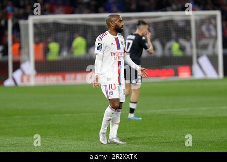 Alexandre LACAZETTE von Lyon während des Fußballspiels der französischen Meisterschaft Ligue 1 zwischen Olympique Lyonnais (Lyon) und AS Monaco am 19. Mai 2023 im Groupama Stadium in Decines-Charpieu bei Lyon, Frankreich - Photo Romain Biard/Isports/DPPI Stockfoto