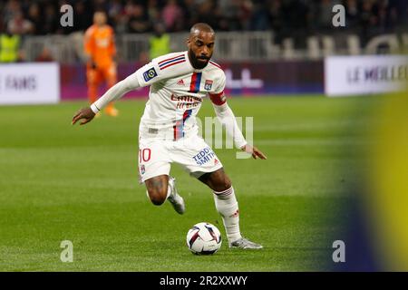 Alexandre LACAZETTE von Lyon während des Fußballspiels der französischen Meisterschaft Ligue 1 zwischen Olympique Lyonnais (Lyon) und AS Monaco am 19. Mai 2023 im Groupama Stadium in Decines-Charpieu bei Lyon, Frankreich - Photo Romain Biard/Isports/DPPI Stockfoto