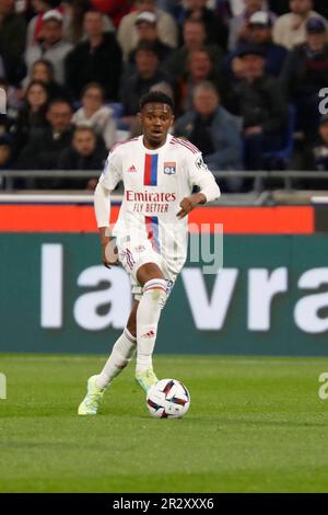 JEFFINHO von Lyon während des Fußballspiels der französischen Meisterschaft Ligue 1 zwischen Olympique Lyonnais (Lyon) und AS Monaco am 19. Mai 2023 im Groupama Stadium in Decines-Charpieu bei Lyon, Frankreich - Photo Romain Biard / Isports / DPPI Stockfoto