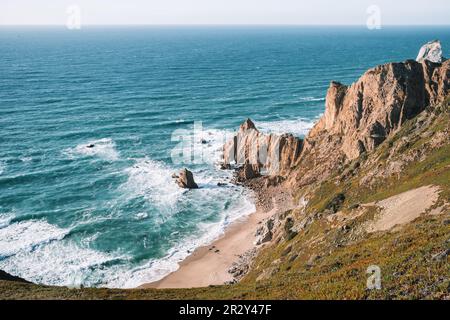 Kap Roca in Sintra, Portugal - der westlichste Punkt Europas Stockfoto