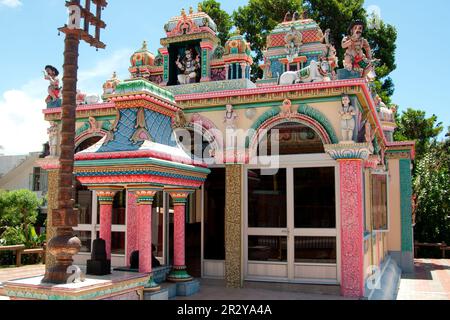 Heiliger Hindu-Tempel, Mauritius, Indischer Ozean, Ganga Talao Stockfoto