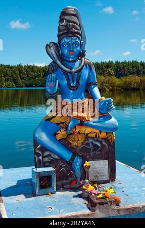 Shiva, Indischer Ozean, Gott von Hindi, der heilige Hindu-See Ganga Talao, Grand Bassin, Mauritius Stockfoto