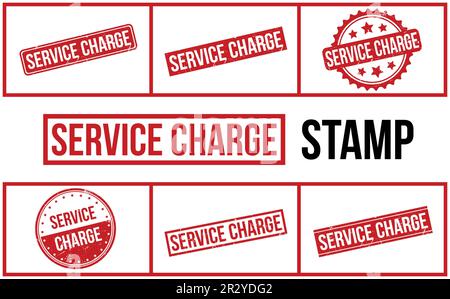 Servicegebühr Gummistempel Set Vector Stock Vektor