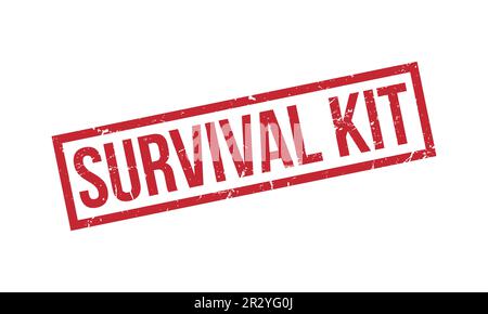 Überlebensset, Gummistempel, Dichtungsvektor Stock Vektor