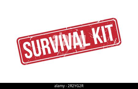 Überlebensset, Gummistempel, Dichtungsvektor Stock Vektor