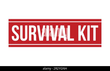 Überlebensset, Gummistempel, Dichtungsvektor Stock Vektor