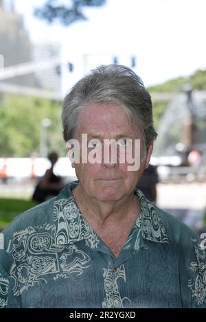 Brian Wilson von den Beach Boys führt im Vorfeld seines Live-Konzerts am 5. Januar 2008 im Rahmen der Eröffnungsnacht des alljährlichen Sydney Festivals vom 5-26. Januar an einen Fotoanruf durch. Hyde Park, Sydney, Australien. 03.01.08. Stockfoto