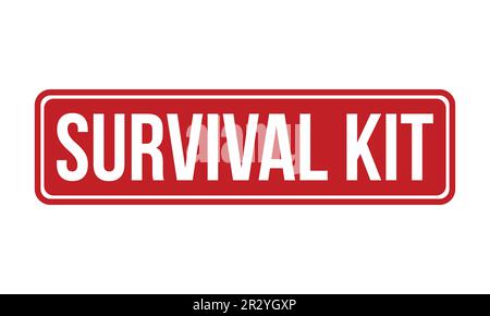 Überlebensset, Gummistempel, Dichtungsvektor Stock Vektor