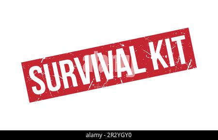 Überlebensset, Gummistempel, Dichtungsvektor Stock Vektor