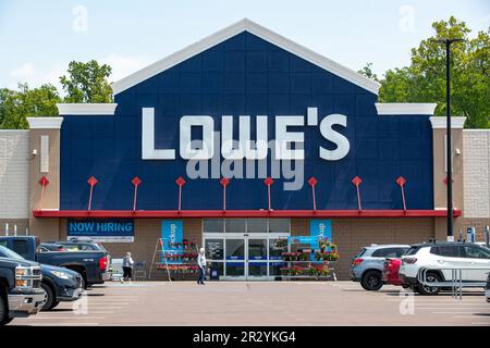 Bloomsburg, Usa. 21. Mai 2023. Gezeigt wird ein Lowe's Store in Bloomsburg, Pa, am Sonntag, den 21. Mai 2023. Lowe's Companies, Inc. Meldet die Quartalsergebnisse am Dienstag, den 23. Mai 2023. (Foto: Paul Weaver/Sipa USA) Guthaben: SIPA USA/Alamy Live News Stockfoto