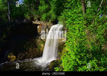 Die Minnehaha-Wasserfälle in Minneapolis, Minnesota Stockfoto