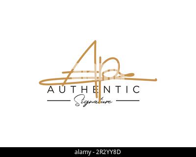 Vektor für die Vorlage für das AP-Signaturlogo. Stock Vektor