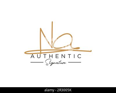KEIN Vektor für Signature-Logo-Vorlage. Stock Vektor
