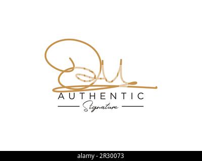 OU Signature-Logo-Vorlage Vektor. Stock Vektor