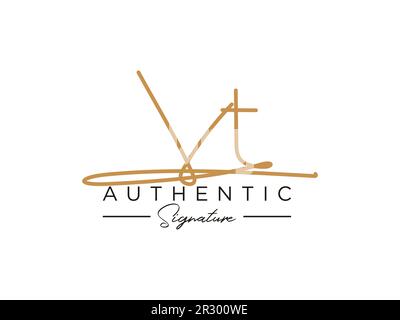 Vektor für VT-Logo-Vorlage. Stock Vektor