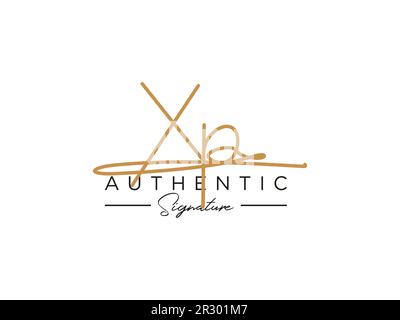 Vektor für die Logovorlage der XP-Signatur. Stock Vektor