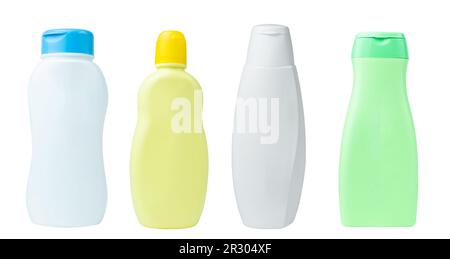 Behälter für Sahne, Shampoo, Toilettenartikel, Lotion. Kunststoffschlauch ohne Markenkennzeichnung. Schönheit und kosmetisches Konzept Stockfoto