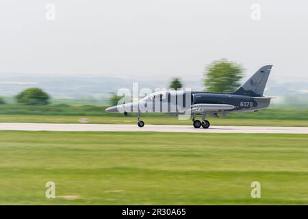 Aero L-159 ALCA auf der Caslav Air Show 2023 in Caslav, Tschechische Republik Stockfoto