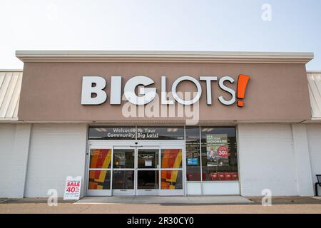 Bloomsburg, Usa. 21. Mai 2023. Ein Außenblick auf ein Big Lots Geschäft in Bloomsburg. Kredit: SOPA Images Limited/Alamy Live News Stockfoto