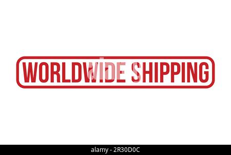 Weltweiter Versand Gummistempel Dichtungsvektor Stock Vektor