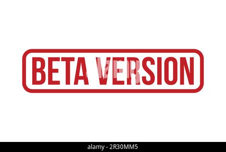 Beta-Version: Vektor Für Gummistempeldichtung Stock Vektor