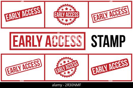 Early Access Gummi Grunge Stamp Set Vector Stock Vektor