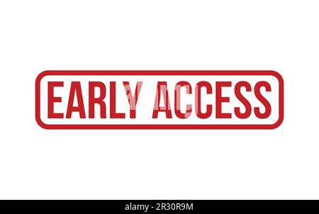 Roter Vektor Für Vorzeitigen Zugriff Mit Gummistempeldichtung Stock Vektor