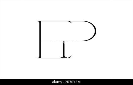 Initial-Logo-Monogramm für EP PE Vector Stock Vektor