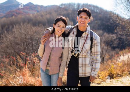Porträt des jungen Brautpaares Stockfoto