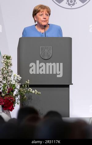 Köln, Deutschland. 16. Mai 2023. Ehemalige Bundeskanzlerin Angela Merkel, Köln, Verleihung des Landespreises Nordrhein-Westfalen an die ehemalige Bundeskanzlerin Dr. Angela Merkel, 16. Mai 2023, Flora Köln. Kredit: dpa/Alamy Live News Stockfoto
