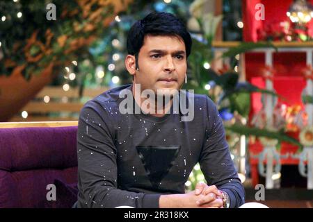 Kapil Sharma, indischer Stand-up-Komiker, Fernsehmoderator, Schauspieler, Synchronisierer, Produzent, Sänger, Dobaara Film Promotion, Mumbai, Indien, 13. Mai 2017 Stockfoto