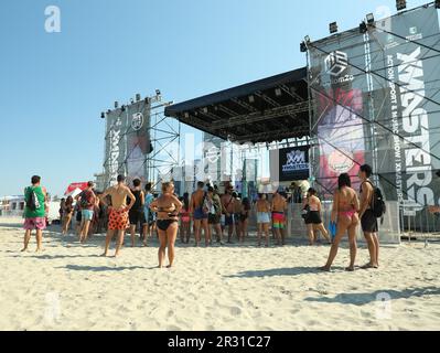 SENIGALLIA, ITALIEN - 22. JULI 2022: Musikfestival am Strand Stockfoto